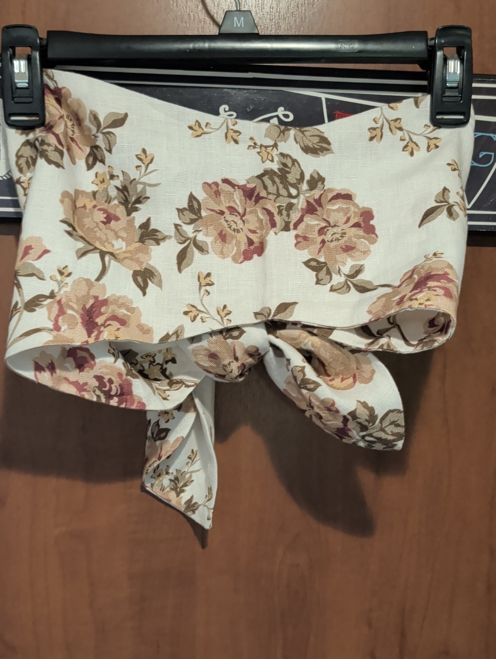 Posse White Floral Linen Front Tie Blouse - Picture 5 of 5